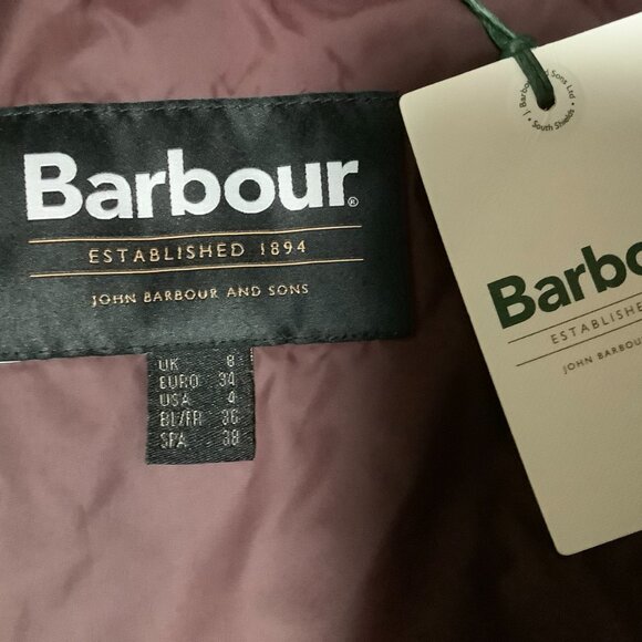 Barbour Ombersley Quilted Jacket, Black Cherry, Size 4 NWT - Picture 7 of 9